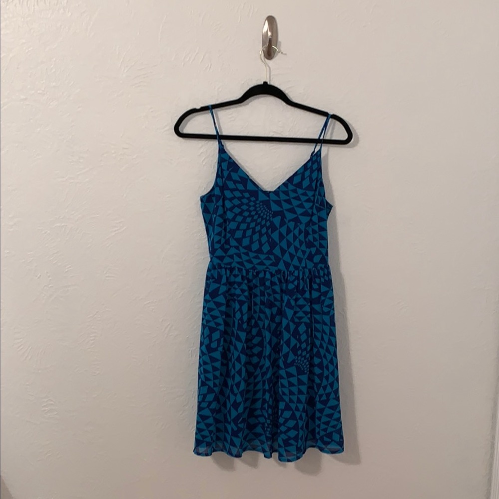 Multi blue flow dress